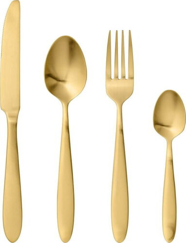 4dílný set příborů ve zlaté barvě Bloomingville Cutlery Eleganza Bloomingville