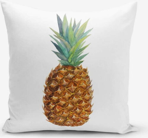 Povlak na polštář s příměsí bavlny s motivem ananasu Minimalist Cushion Covers Pine