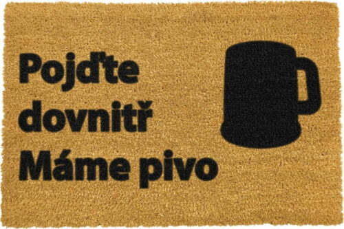 Rohožka z přírodního kokosového vlákna Artsy Doormats Pivo