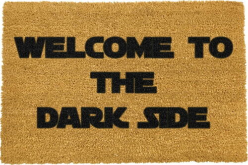 Rohožka z přírodního kokosového vlákna Artsy Doormats Welcome to the Darkside