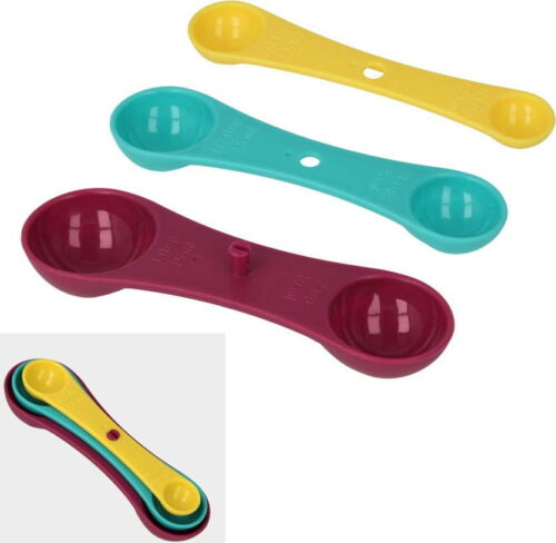 Sada 3 barevných odměrek Metaltex Spoons Metaltex