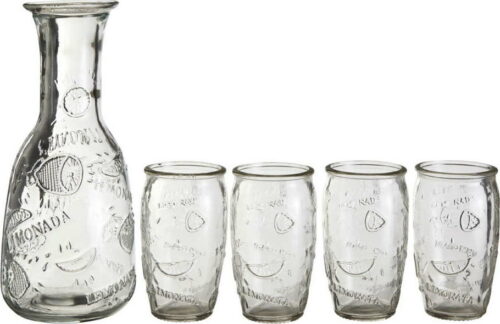 Set karafy a 4 sklenic Premier Housewares Embossed Premier Housewares